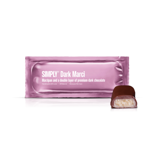 Dark Marci | Marcipan og et dobbelt lag mørk chokolade køb online chokolade gaver