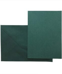 Køb Ensfarvet kort med kuvert - Mørk Grøn billigt online tilbud gave