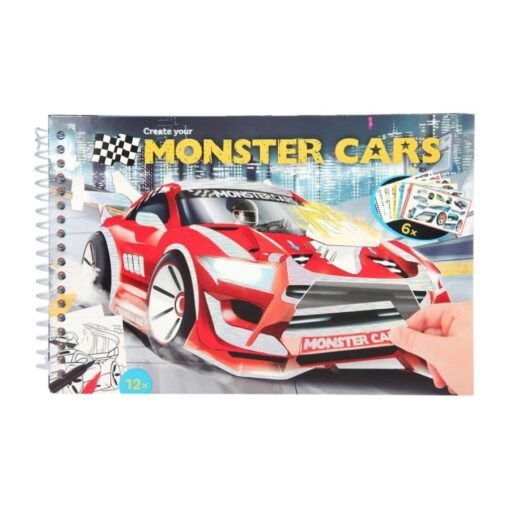 Køb Monster Cars Malebog billigt online tilbud gave
