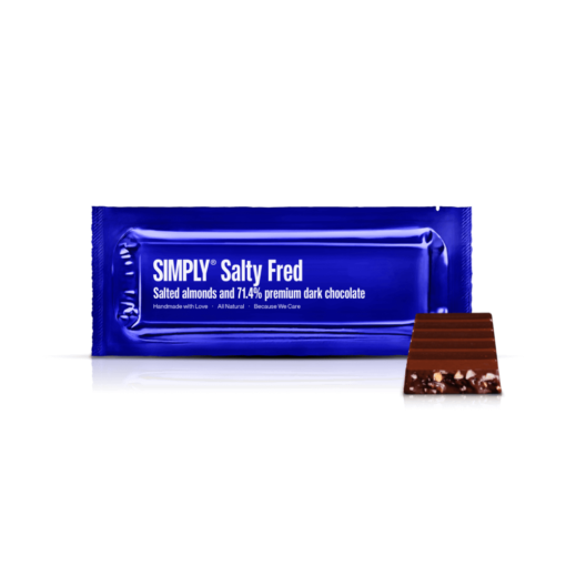 Salty Fred | Saltede mandler og mørk chokolade køb online chokolade gaver