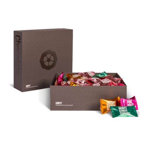 The Ultimate Box - Eksklusiv gaveæske | 80 stk. mix chokolade bites køb online chokolade gaver