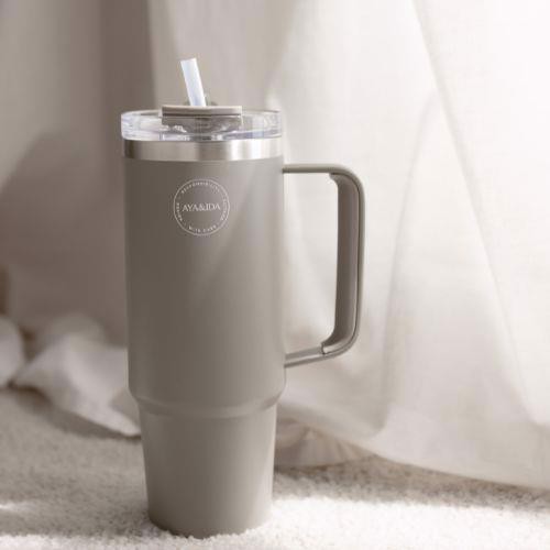 Koeb-AYAIDA-Termo-kop-med-sugeroer-Driftwood-885ML-billigt-online-tilbud-gave Køb AYA&IDA Termo kop med sugerør - Driftwood - 885ML billigt online tilbud gave